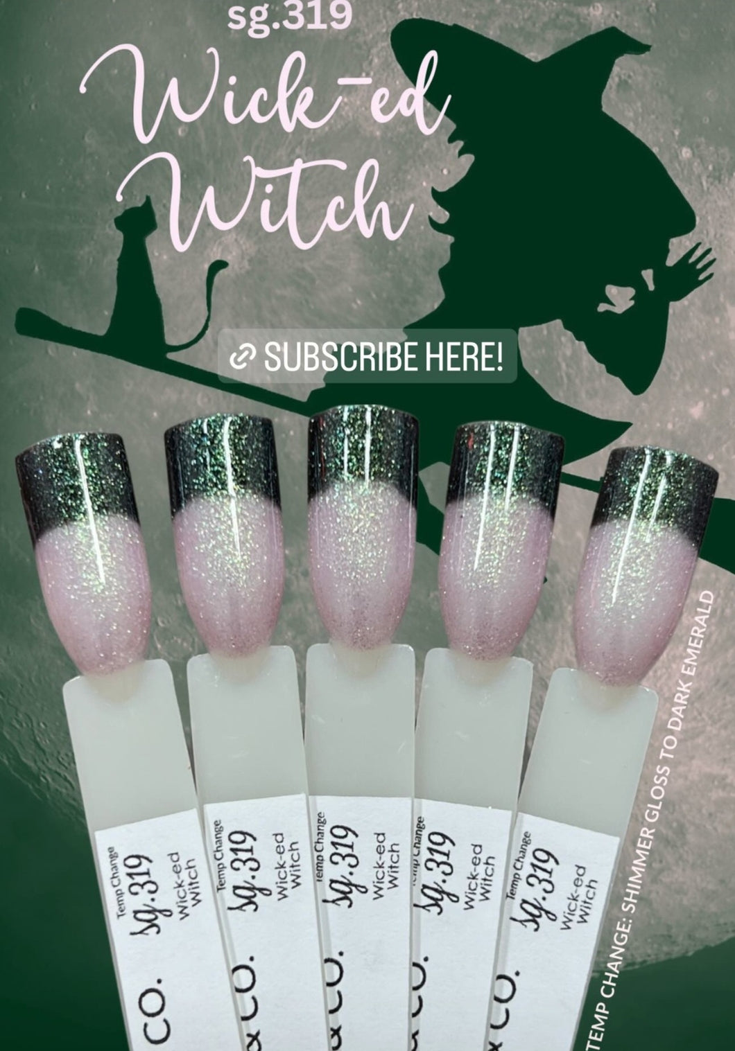 Sg.319 Wick-ed Witch (Temp) Gel Polish - Sparkle