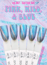Load image into Gallery viewer, Sg.307 Pink, Wild, and Blue (Cat Eye)  Gel Polish - Sparkle
