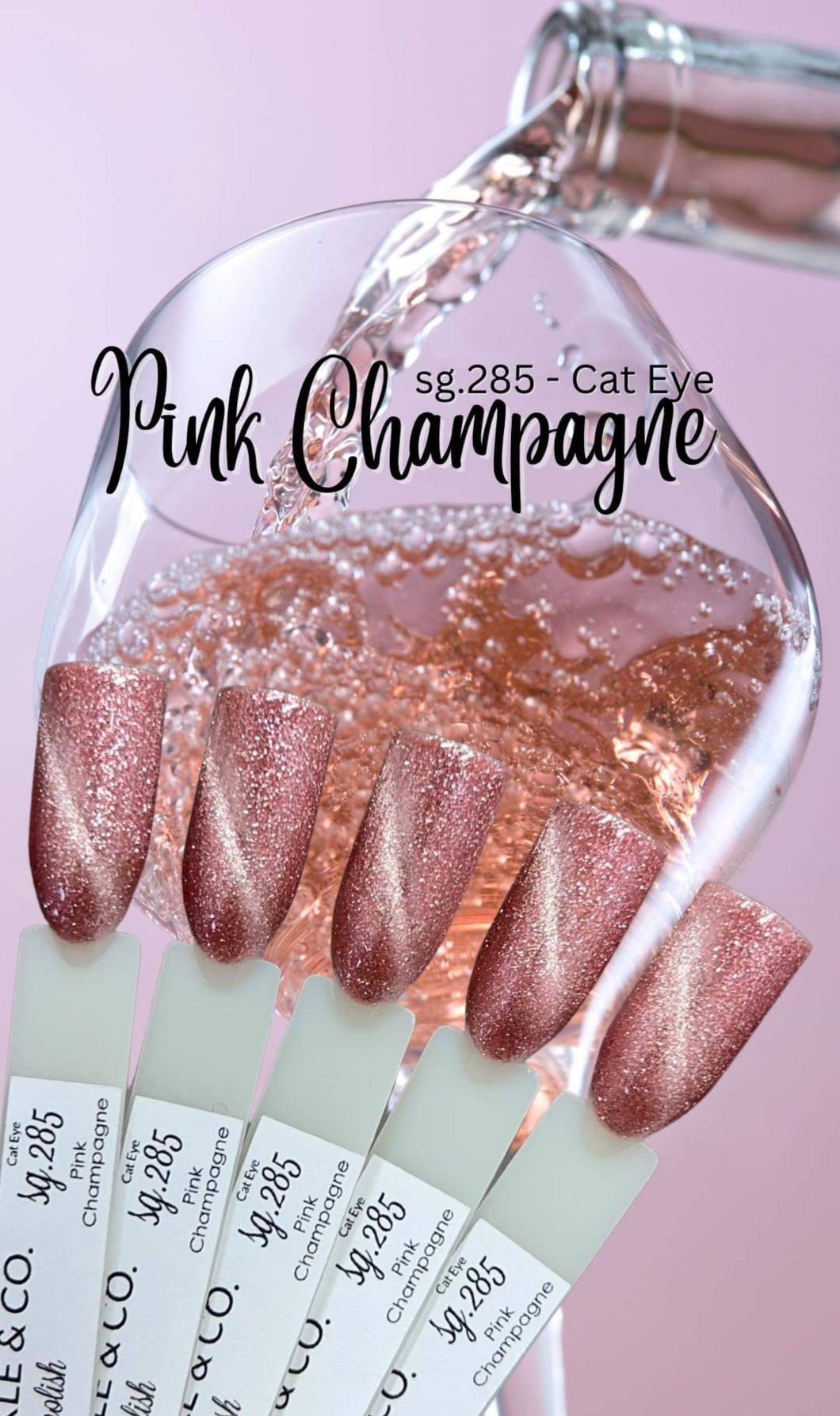 Sg285 Pink Champagne (Cat Eye) Gel Polish - Sparkle & Co