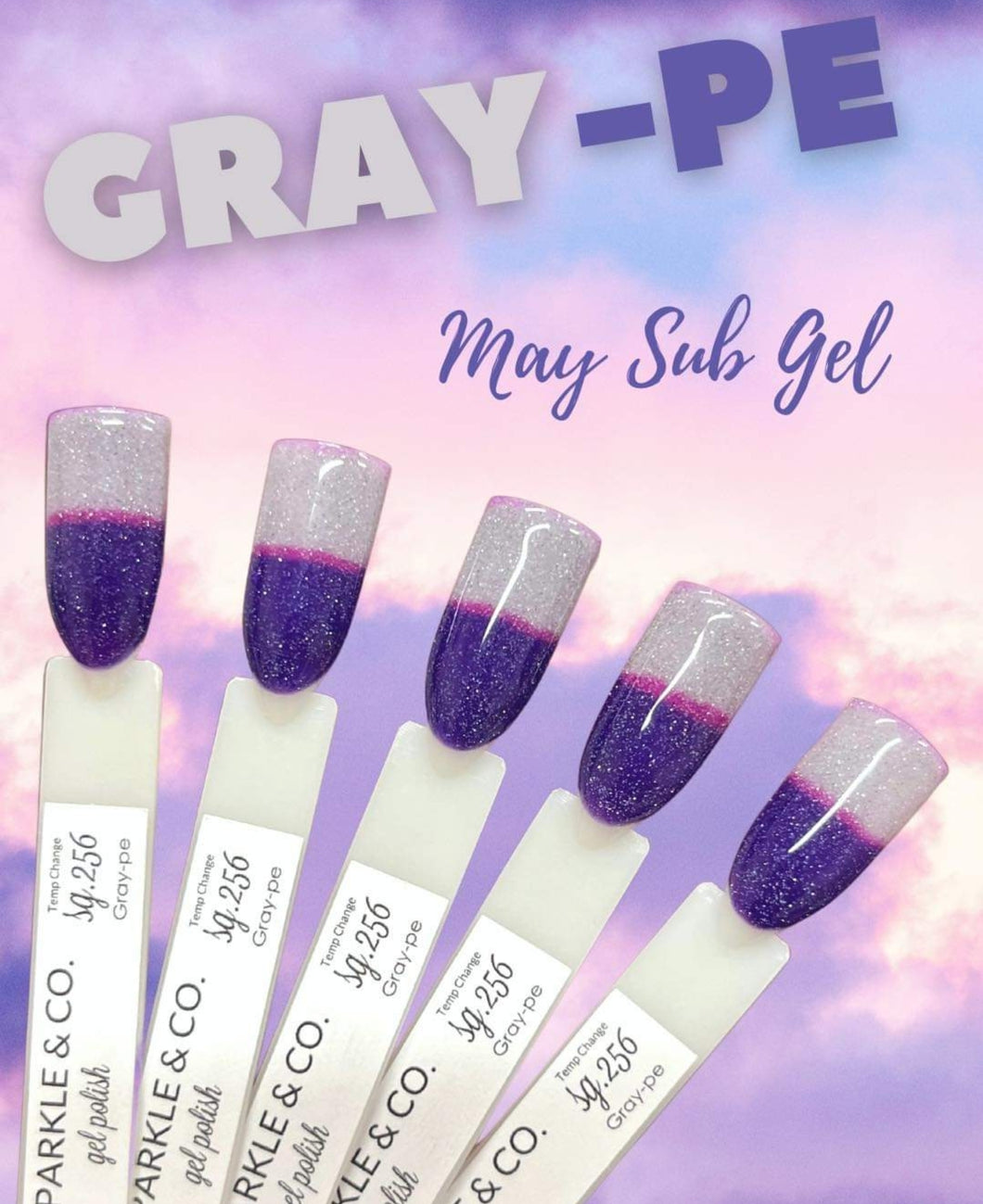 Sg256 Gray-pe Gel Polish - Sparkle & Co