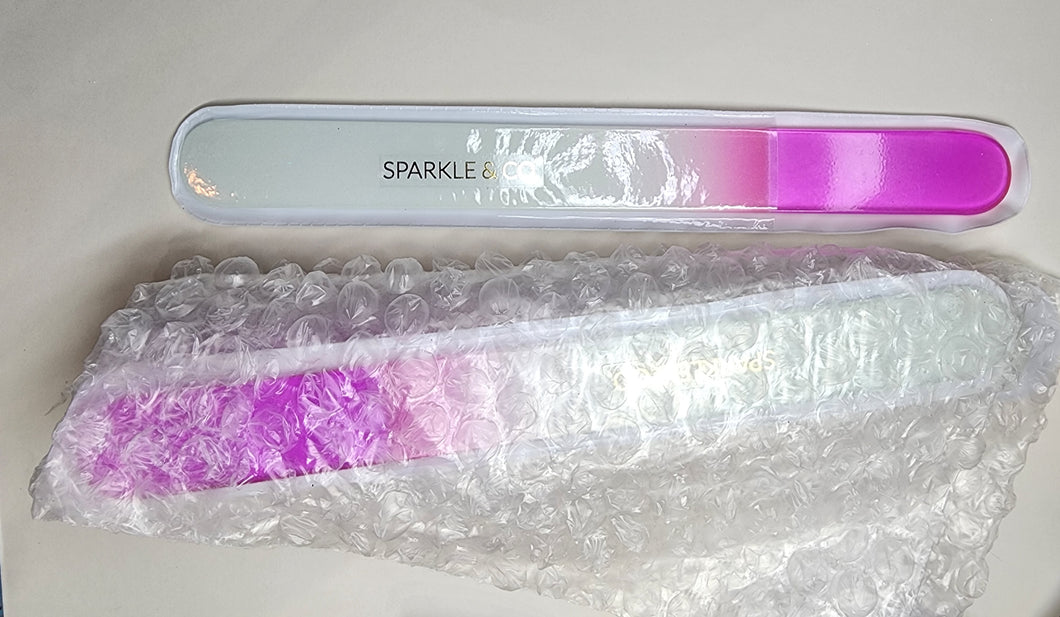 XL Pink Glass File - Sparkle & Co